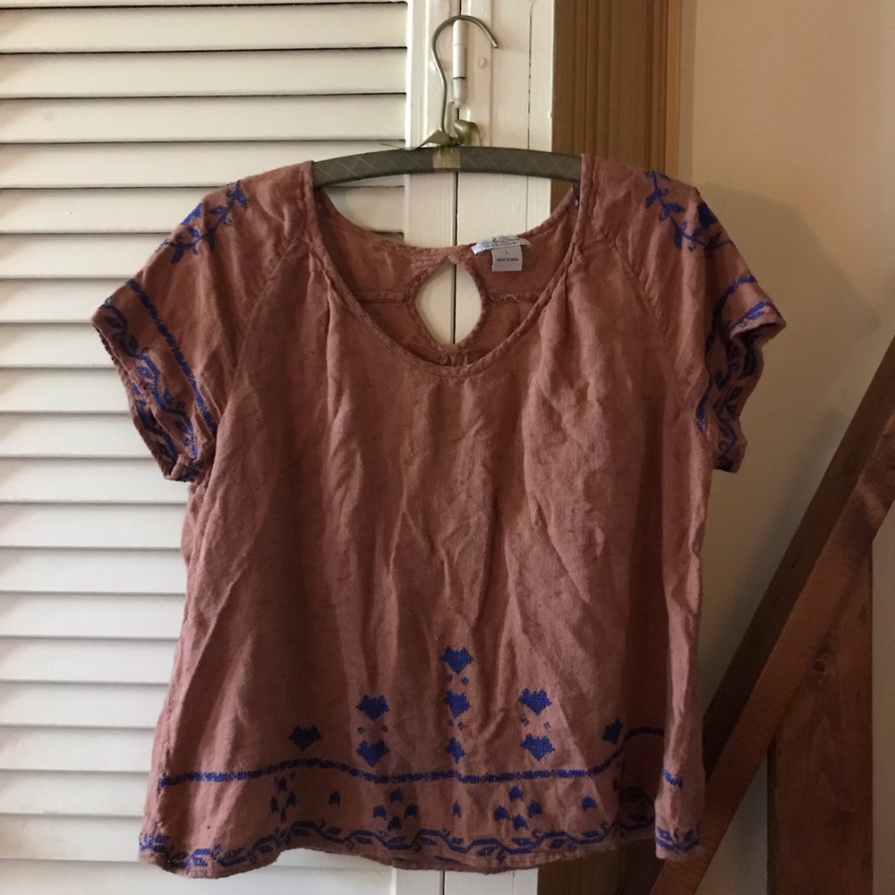 ✨Lucky Brand Bohemian Embroidered Top